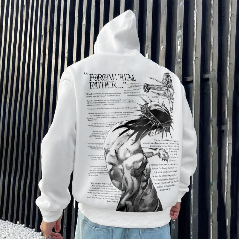 Forgive Them,Father Bible Verses Print Hoodie – Barber Knight