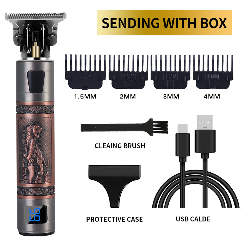 Tiger LCD Style A- Barber Knight Professional Hair Trimmer