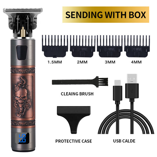 Skull LCD Style A- Barber Knight Professional Hair Trimmer