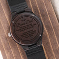 To My Bonus Dad | The Gift Of Life | Engraved Wooden Watch
