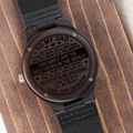 To My Dad | All My Heart | Engraved Wooden Watch