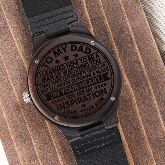 Dad You Are My Inspiration | Engraved Wooden Watch