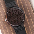 Father In Law | Raising The Man | Engraved Wooden Watch