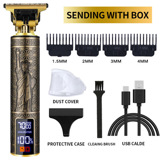 Premium Statue of Liberty LCD - Barber Knight Professional Hair Trimmer